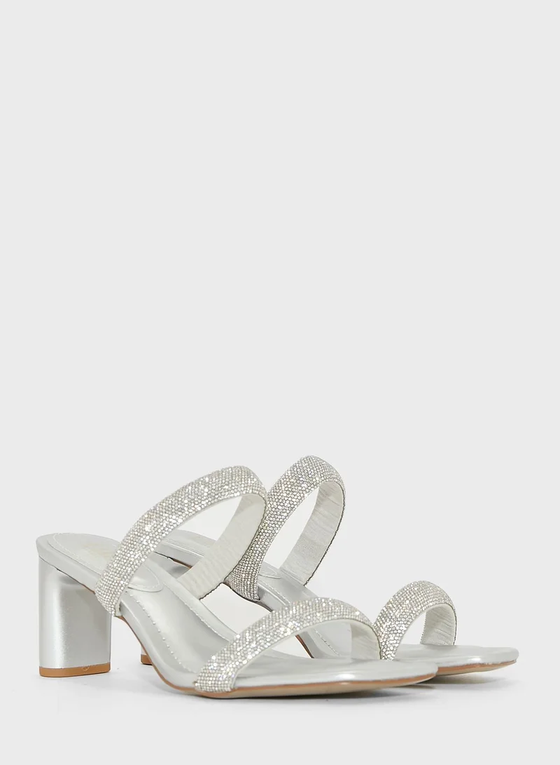 Ella Limited Edition Diamante Double Strap Mule Sandal
