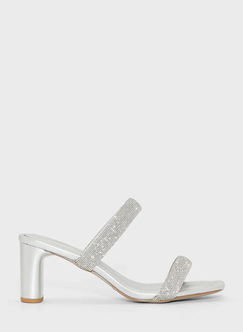 Ella Limited Edition Diamante Double Strap Mule Sandal