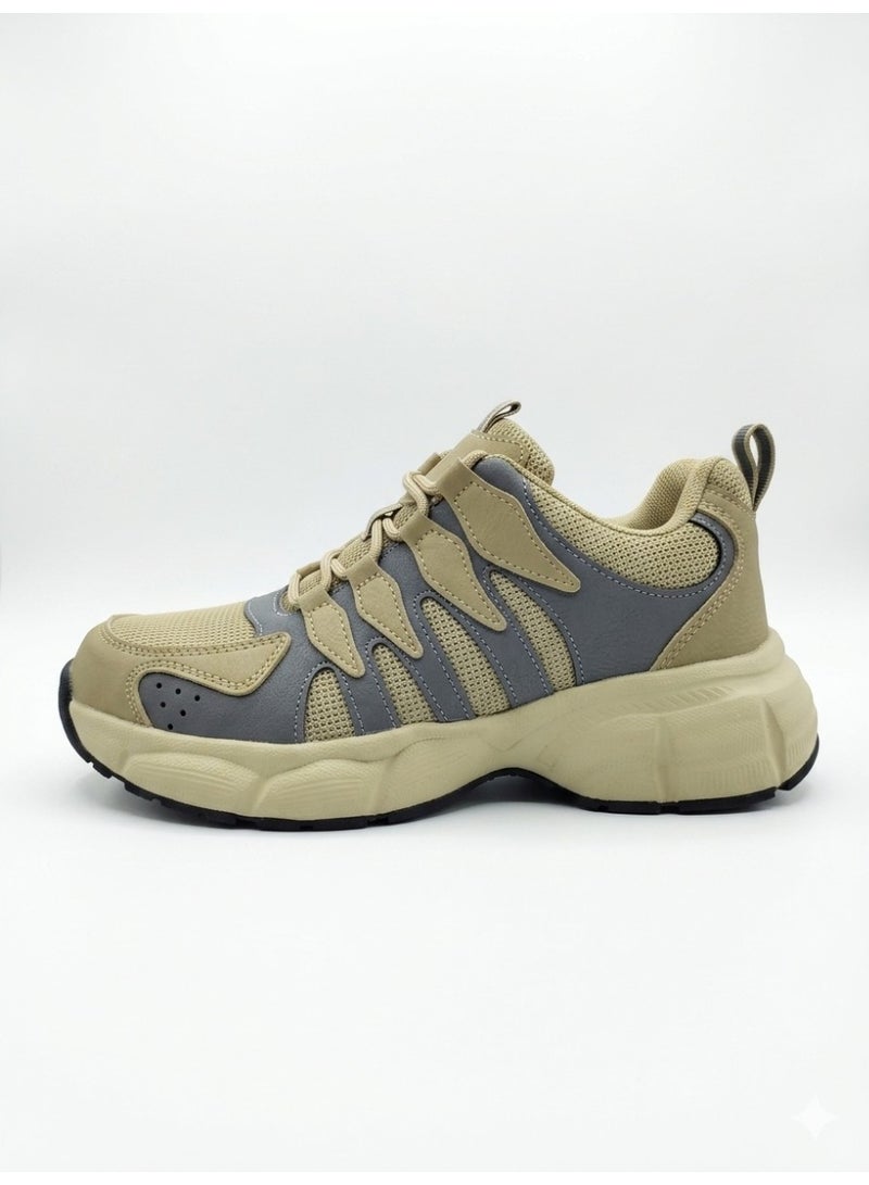Workland Non-Metal Safety Shoes SBP Composite Toe Anti-Slip Oil Resistant Work Shoes (Beige color) - Image 1
