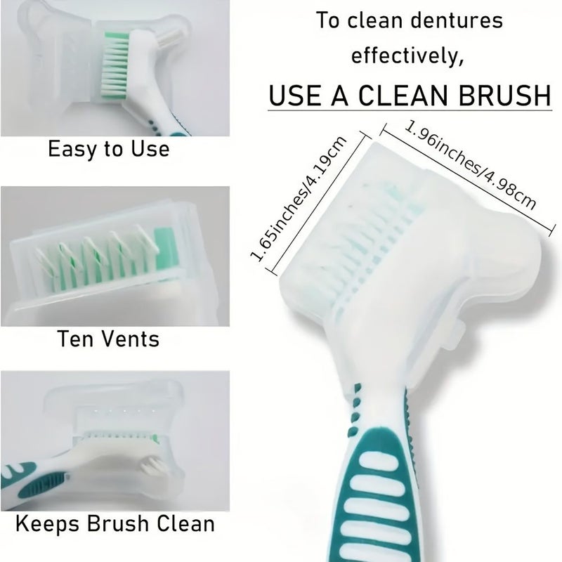 3pcs Denture Toothbrush Protector Set Portable Travel Case Ventilation Holes for Clean Breathable Storage - Image 3