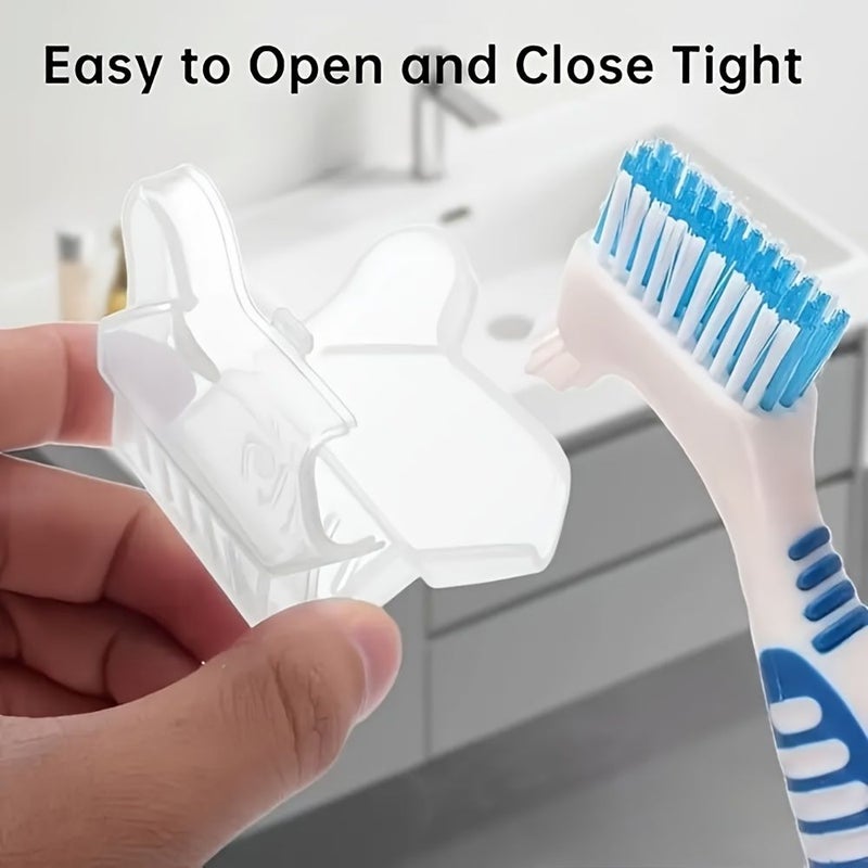 3pcs Denture Toothbrush Protector Set Portable Travel Case Ventilation Holes for Clean Breathable Storage - Image 5