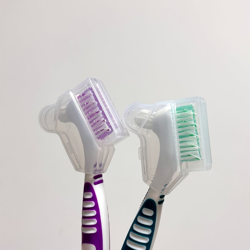 3pcs Denture Toothbrush Protector Set Portable Travel Case Ventilation Holes for Clean Breathable Storage - Image 1