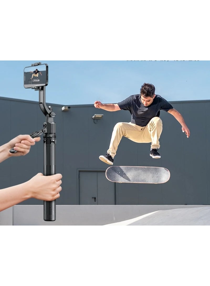 عصا سيلفي - حامل تصوير ذكي بتتبع الوجه AI ودوران 360° وقاعدة رباعية – ثبات احترافي وتصوير بلا اهتزاز - ارتفاع 163 سم وتحكم لاسلكي وتصميم ألمنيوم قوي - بلوتوث - Image 4