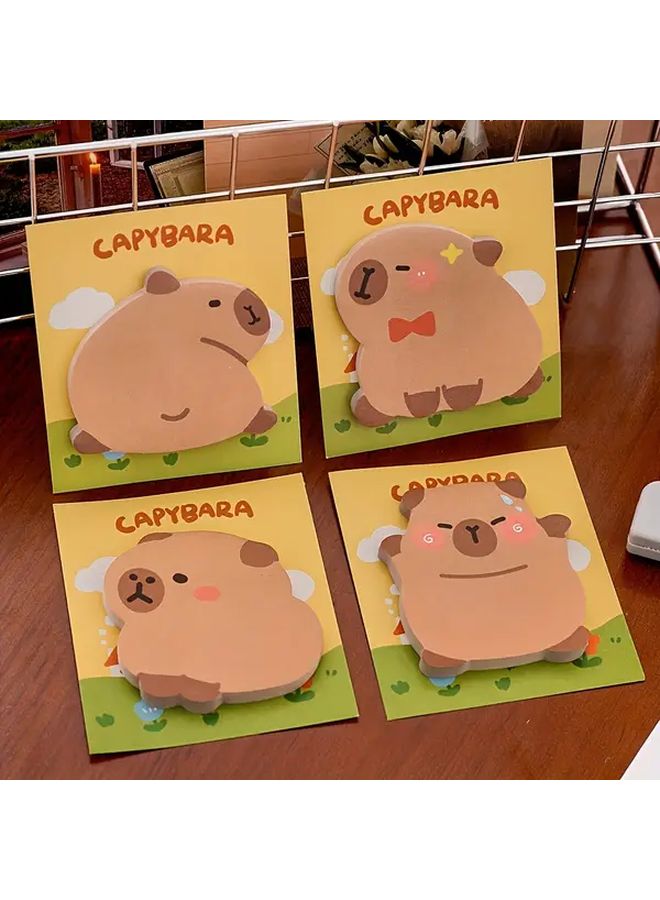 16pcs Cute Cartoon Capybara Sticky Notes Kawaii Self-Adhesive Memo Pads Office Supplies Classroom Birthday Prizes - Image 1