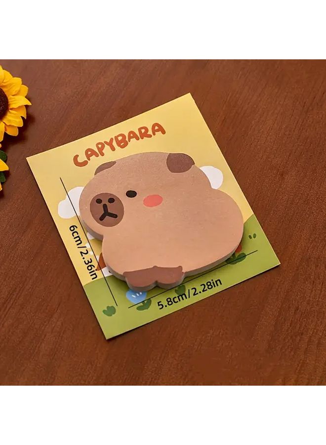 16pcs Cute Cartoon Capybara Sticky Notes Kawaii Self-Adhesive Memo Pads Office Supplies Classroom Birthday Prizes - Image 3