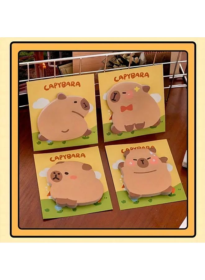 16pcs Cute Cartoon Capybara Sticky Notes Kawaii Self-Adhesive Memo Pads Office Supplies Classroom Birthday Prizes - Image 4
