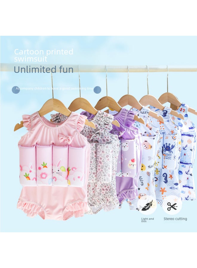 Loquat Children's Buoyancy Swimsuit Baby Swimsuit One-piece Girl Toddler 2-3 Years Old Toddler 1 Boy Swimsuit Baby-Color:Crab- - Image 2