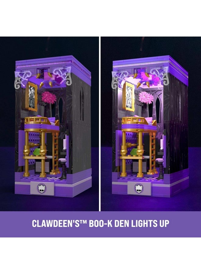 Mega Brands مجموعة بناء شخصية ميني مونسٹر هاي العملاقة - عرين كلويدين مع 299 قطعة، ركن الكتب للمجمعين - Image 4