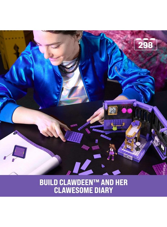 Mega Brands مجموعة بناء شخصية ميني مونسٹر هاي العملاقة - عرين كلويدين مع 299 قطعة، ركن الكتب للمجمعين - Image 2