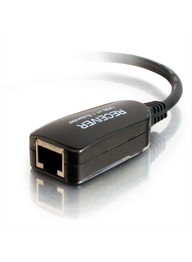 C2G 29353 USB 1.1 over Cat5 SuperBooster USB Extender Dongle, RJ45 Female to USB B Male Receiver, Black - Image 2