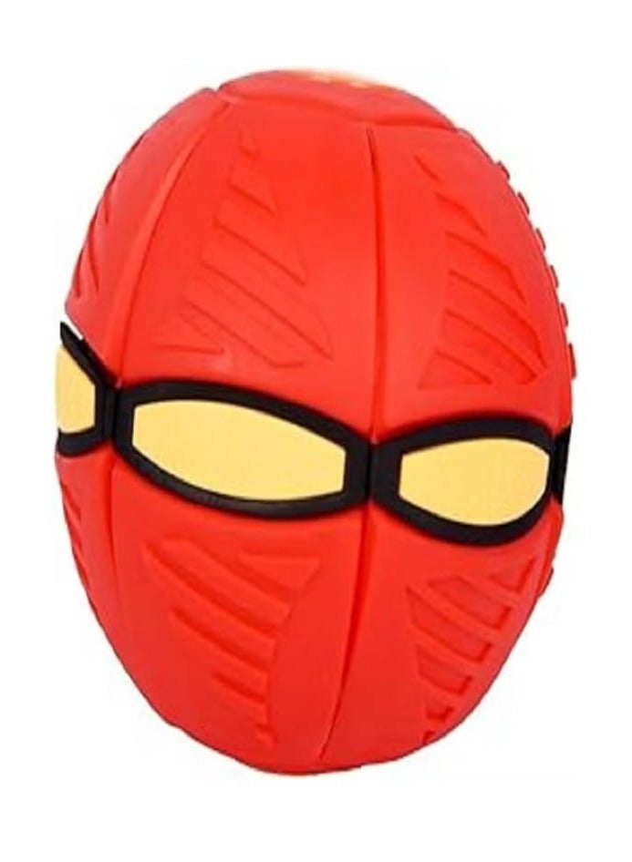 Magic Ball, Portable UFO Flying Disc Toy, Throwing Disc Ball, Flying Saucer Stress Relief Frisbee for Kids, Boys and Girls, Outdoor Gift in Red.  - Image 1