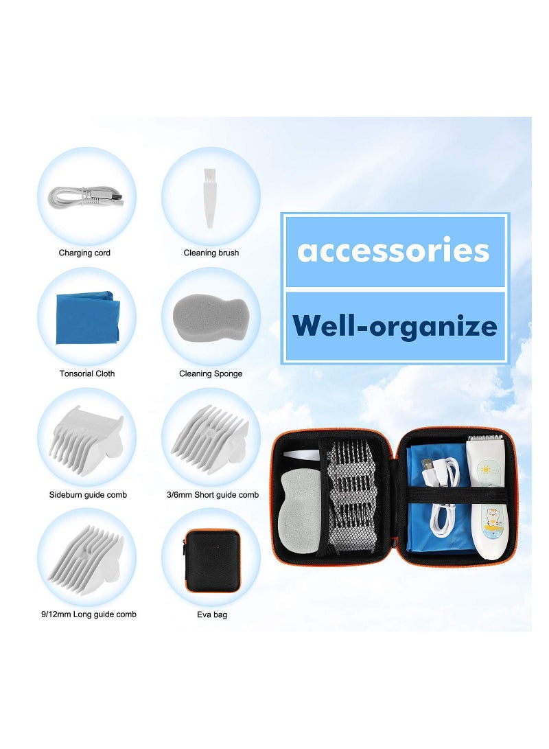 KASTWAVE Baby Hair Clipper for Easy Storage, USB Rechargeable, Waterproof, 3 Guide Combs - Image 2