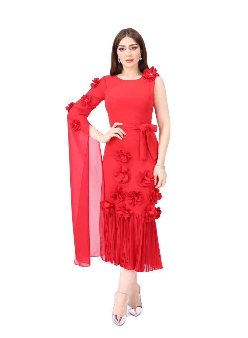 Modern Design A luxurious occasion dress with an elegant design for an exceptional look Shine with the most beautiful looks with this dress specially designed to give you a charming presence at every occasion - Image 1