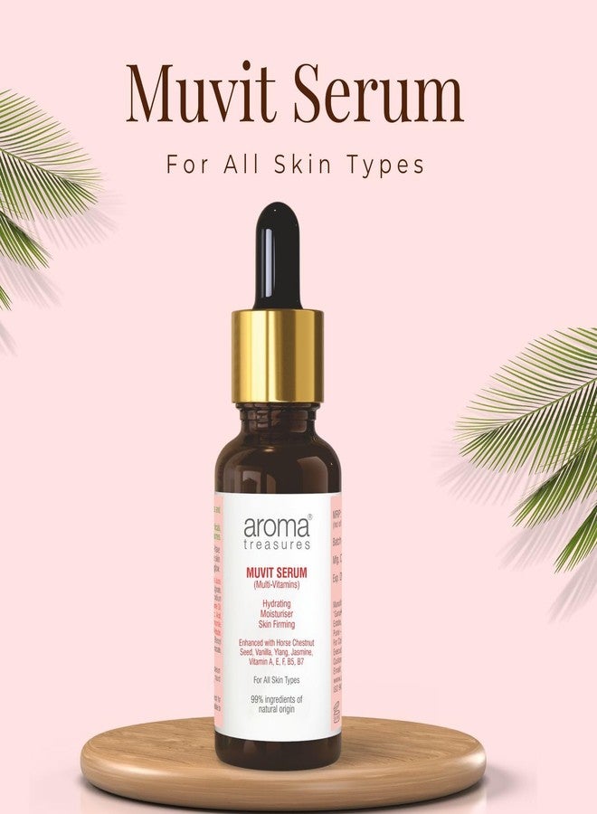 Aroma Treasures Muvit Serum Face Serums | Multi Vitamin enriched with Vitamin A, E, F, B5, B7, Ylang Oil, Jasmine Oil | repairs damage and hydrates the skin | For All Skin Types - Pack of 2 (30ml X 2) - Image 5