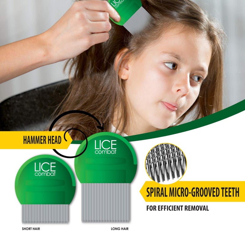 NatulabUSA Lice Treatment Kit | Shampoo, Repellent Leave-in Cream & Two Combs | Super Lice & Nits | Repels & Prevents | Pesticide Free | 100% Natural | Tea Tree + Coconut Oil+ Aloe Vera. - Image 5