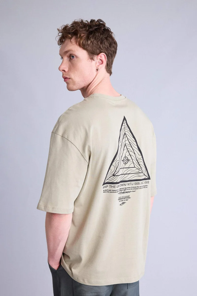DeFacto Boxy Fit Back Printed T-Shirt