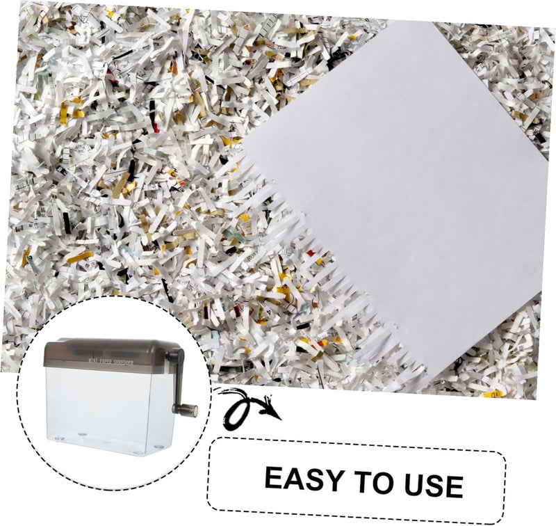 Ciieeo Mini Manual A6 Paper Shredder Hand Crank Desktop Document Cutter Portable for Home and Office Use - Image 4