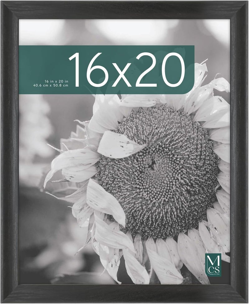 MCS Studio Gallery Classic 16x20 Poster Frame Black Woodgrain Engineered Wood, Vertical & Horizontal Wall Hanging Large Picture Frame for Photos, Posters & Art Prints (1-Pack) - Image 1