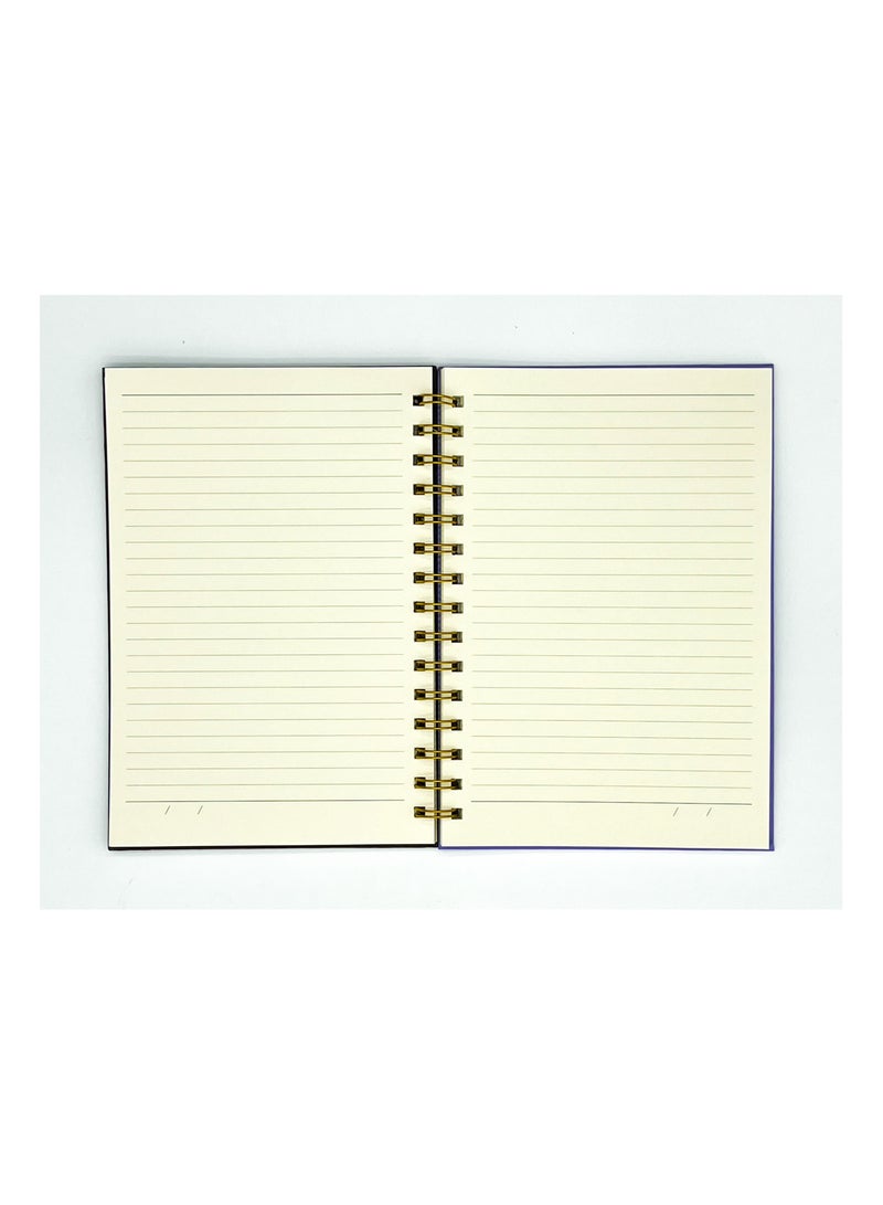 Generic 2-piece set of A5 Coil Notebook 160 Page Horizontal Grid Diary Creative Pattern Notebook Suitable for Student Office Travel Meetings Business Writing  - Image 3