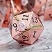 DNDND Metal Dice Set DD DNDND 7 PCS Flower Metallic DND Dice Set with Gorgeous Gift Case for Dungeons and Dragon Tabletop Game Gold with White Flower - Image 4