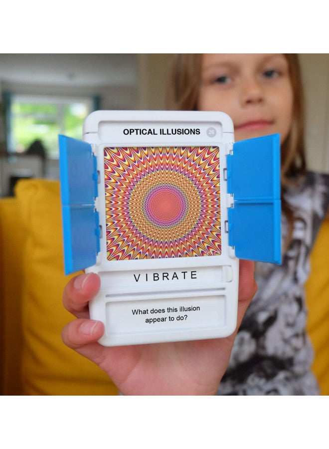 100 PICS Optical Illusions - Perfect Stocking Stuffer for Teens and Kids |100 Mind-Blowing Illusions | Contains 50 Cards in a Slide Reveal case | Ideal Gift for Travel - Image 4