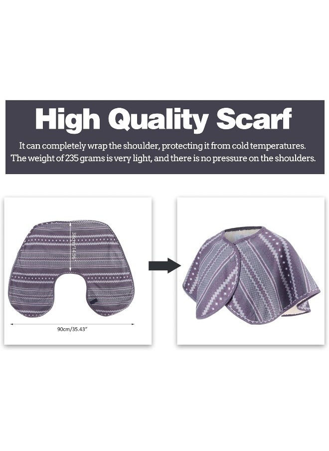 Semme Semme Warm Shoulder Shawl Cape, Washable Neck Heat Pad Double-sided Plush Shoulder Shawl for Winter  - Image 3