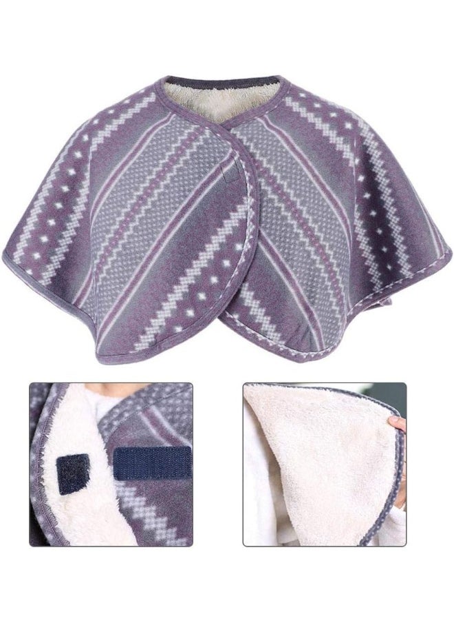 Semme Semme Warm Shoulder Shawl Cape, Washable Neck Heat Pad Double-sided Plush Shoulder Shawl for Winter  - Image 5