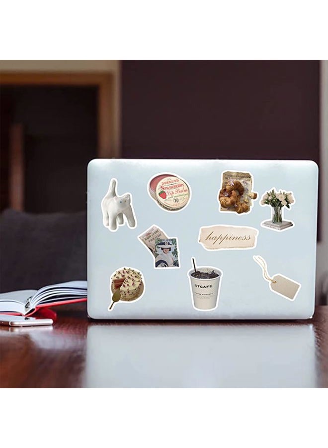 DIDODO 50pcs Cute Aesthetic Stickers for Laptop Scrapbook Journal, Funny Waterproof Aesthetic Stickers for Kids Teens Adults, Vinyl Decals for Water Bottle Pad Notebook Party Supplies(Brown) - Image 5