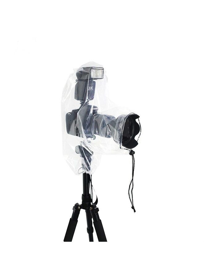 Kiorafoto 2 Pack Camera Lens Rain Cover Raincoat with Flash Clear Dust Proof Sleeve Protection for Canon EOS 4000D 1200D 90D 80D 77D 70D 5D 6D 7D Mark II R10 R7 R5 R6 Rp R Rebel T8i T7i T7 T6i SL3 SX70 SX60 HS - Image 2