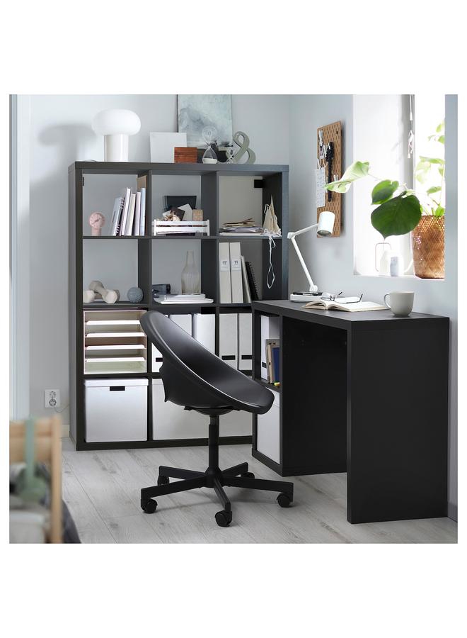 erorex Desk, Black-Brown, 111X39 Cm - Image 2