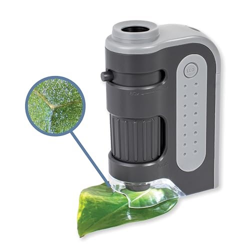 Carson MicroBrite Plus 60x-120x Power LED Lighted Pocket Microscope (MM-300) - Image 1