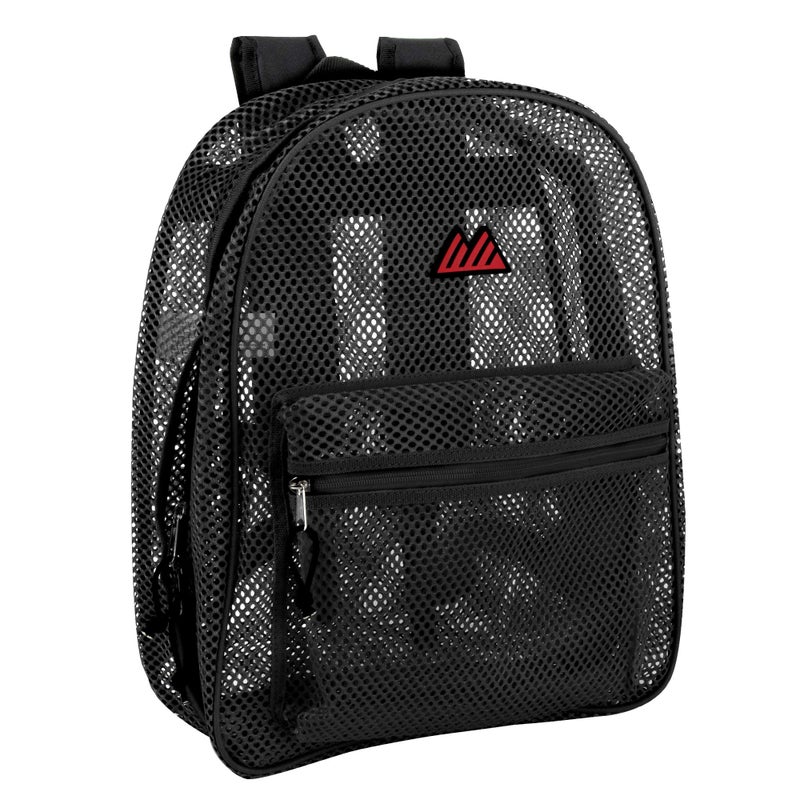 Summit Ridge Mesh Backpacks for Kids, Adults, School, Beach, and Travel, Colorful Transparent Mesh Backpacks with Padded Straps - Image 1