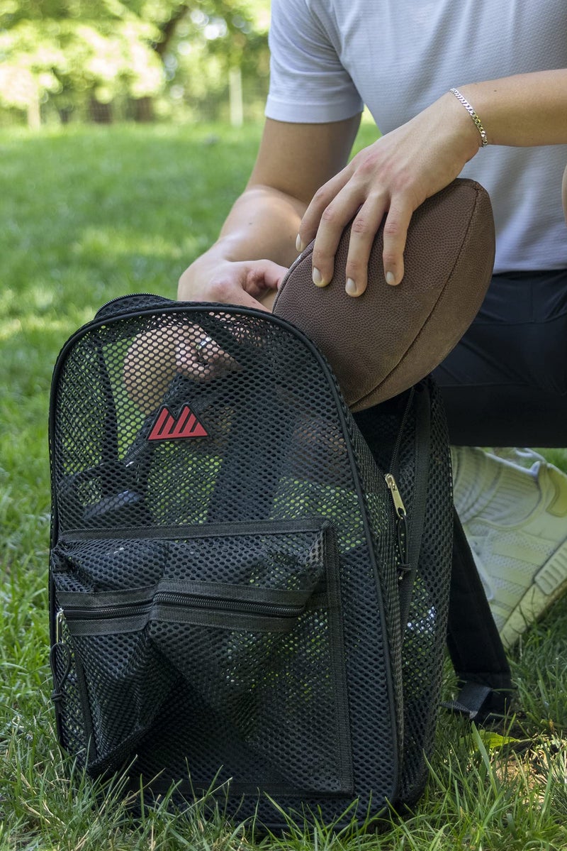 Summit Ridge Mesh Backpacks for Kids, Adults, School, Beach, and Travel, Colorful Transparent Mesh Backpacks with Padded Straps - Image 5
