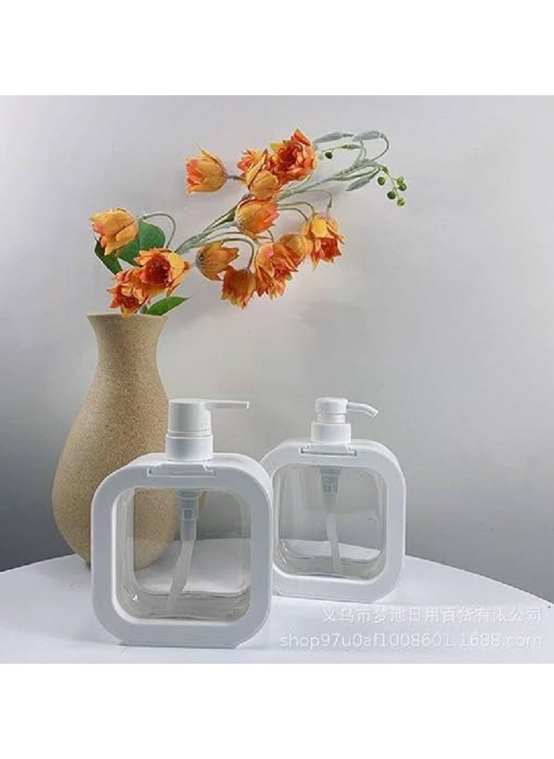 Generic Refillable Liquid Soap Dispenser - Liquid Soap Container with Clear Plastic Pump 500ml  - Image 1