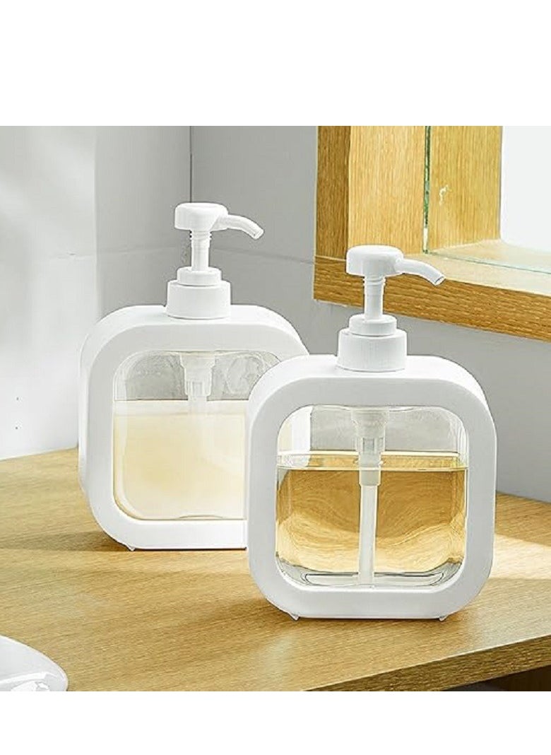 Generic Refillable Liquid Soap Dispenser - Liquid Soap Container with Clear Plastic Pump 500ml  - Image 2