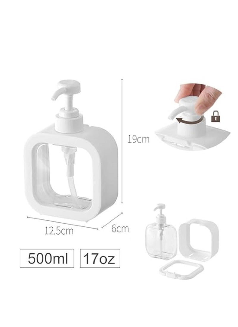 Generic Refillable Liquid Soap Dispenser - Liquid Soap Container with Clear Plastic Pump 500ml  - Image 3