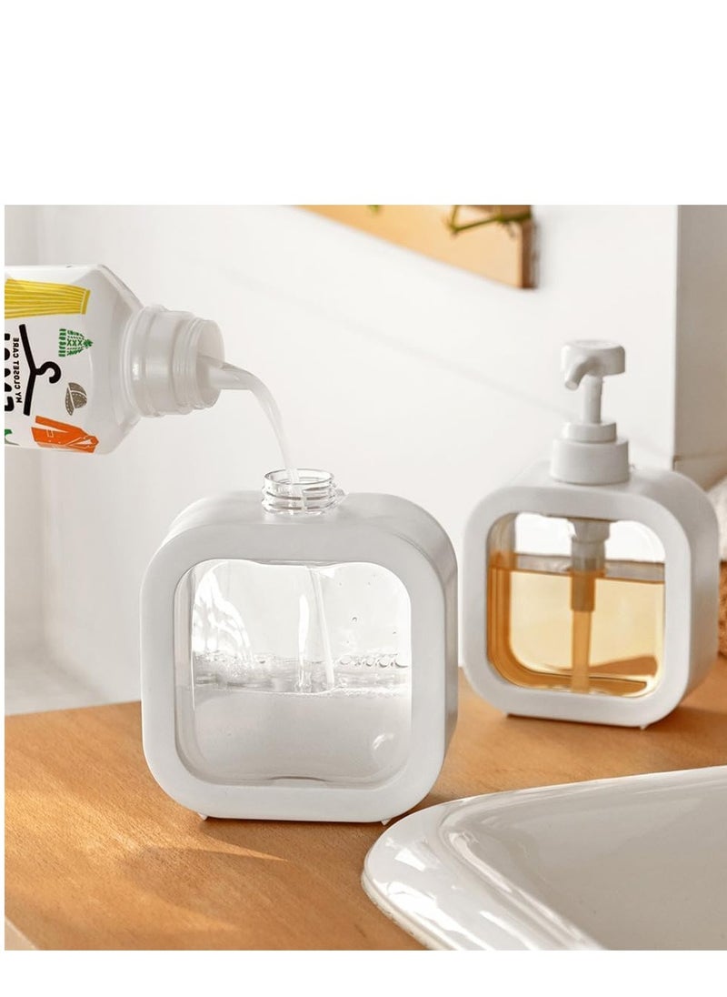 Generic Refillable Liquid Soap Dispenser - Liquid Soap Container with Clear Plastic Pump 500ml  - Image 4