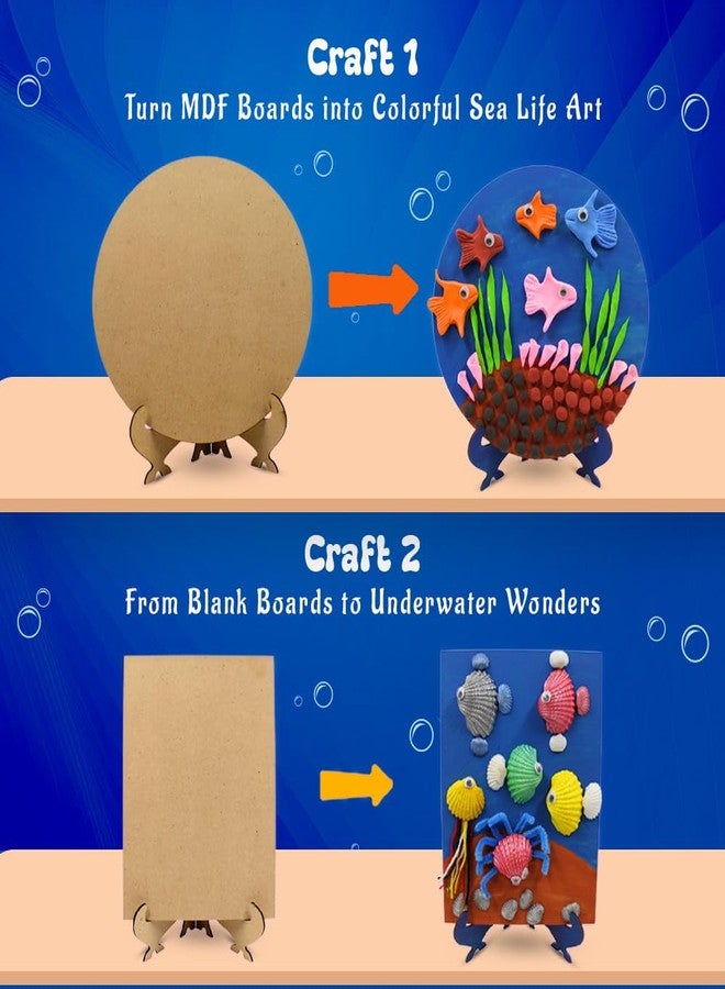 KREEDA Art and Craft Ocean Dreams Activity Kit | DIY 2-in-1 Art & Craft Kit | Natural Sea Shells | Air Dry Clay | Painting Activity | Gifts for Girls & Boys Ages 6, 7, 8, 9, 10, 11, 12 - Image 3
