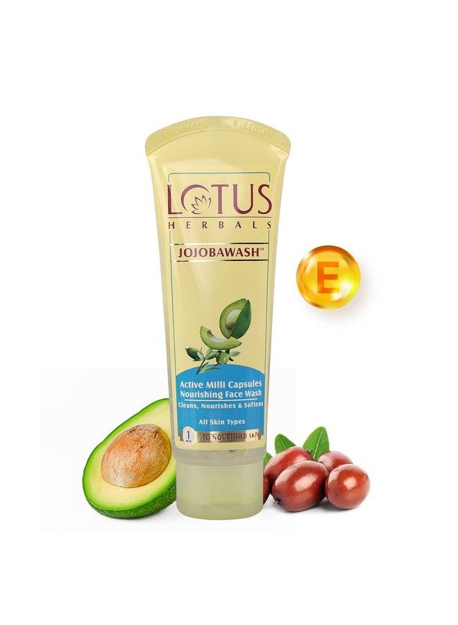 LOTUS HERBALS Jojobawash Active Milli Capsules Nourishing Face Wash ; For All Skin Types ; 120Ml (Pack Of 3)  - Image 2