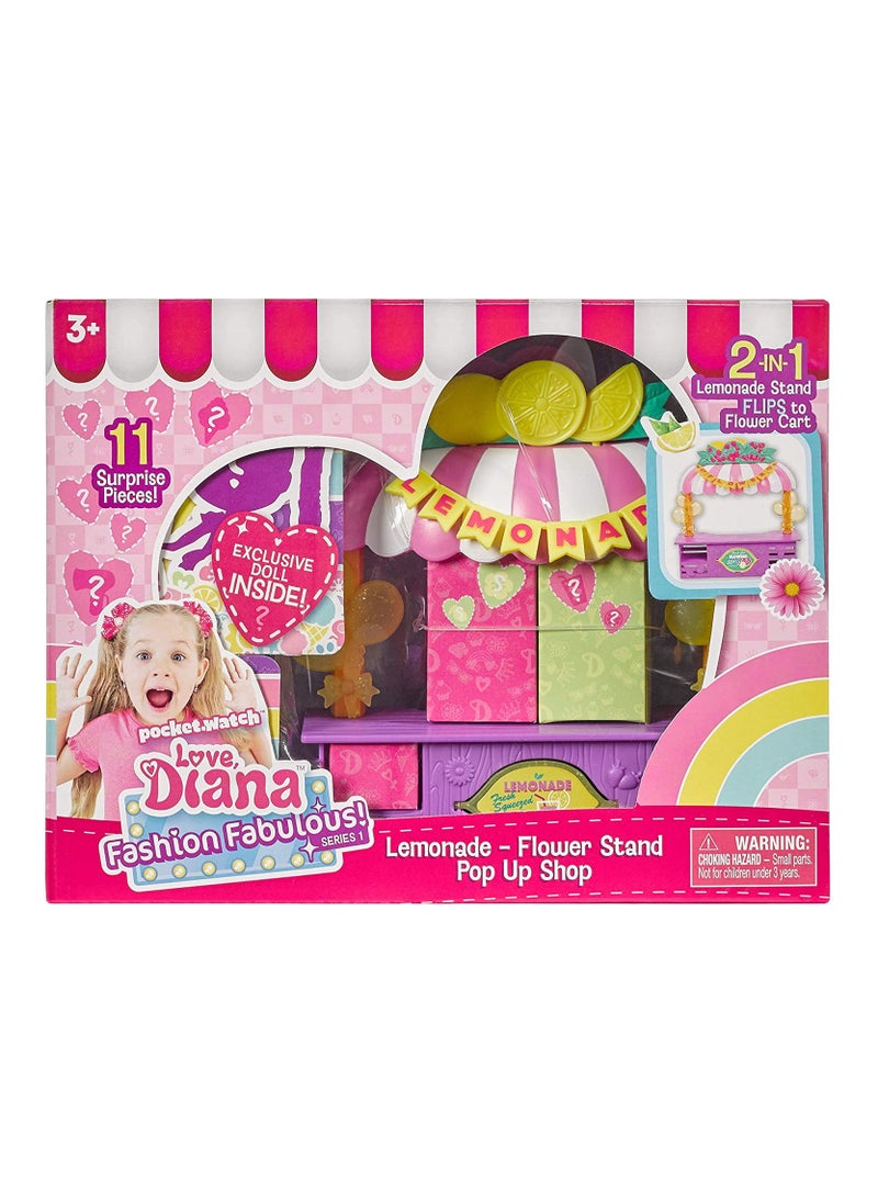 Love Diana Lemonade and Flower Stand Pop-Up Shop Playset  - Image 1