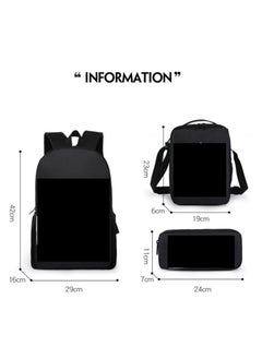 Generic Strange large capacity backpack for primary and secondary school students, shoulder bag, pencil case, backpack, men's and women's three piece set  - Image 2