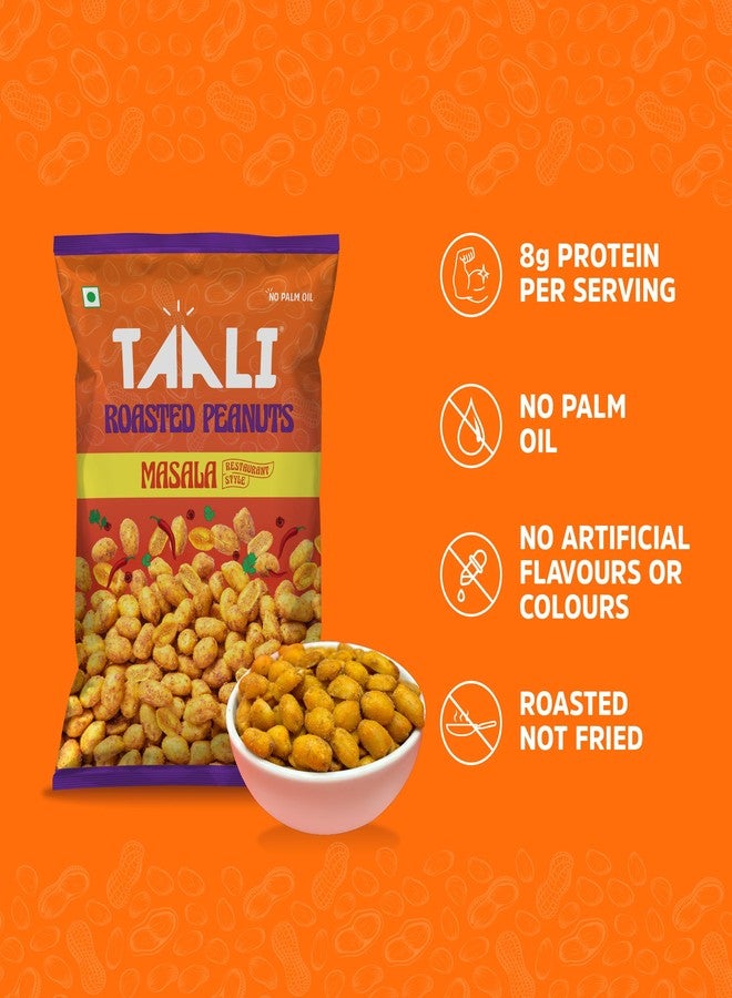 Taali Roasted Peanuts - Masala Peanuts |Crunchy Healthy Snacks | No Trans Fat, Gluten free, Roasted Not Fried (Pack of 4 x 140 gms)(weight may vary) - Image 4