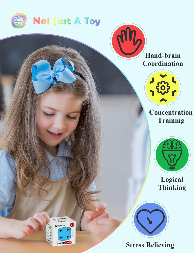 ROXENDA 3x3 Speed Cube, 3x3x3 QYTOYS Warrior S Speed Cube Stickerless Frosted Puzzle Magic Cube (Stickerless) - Image 5