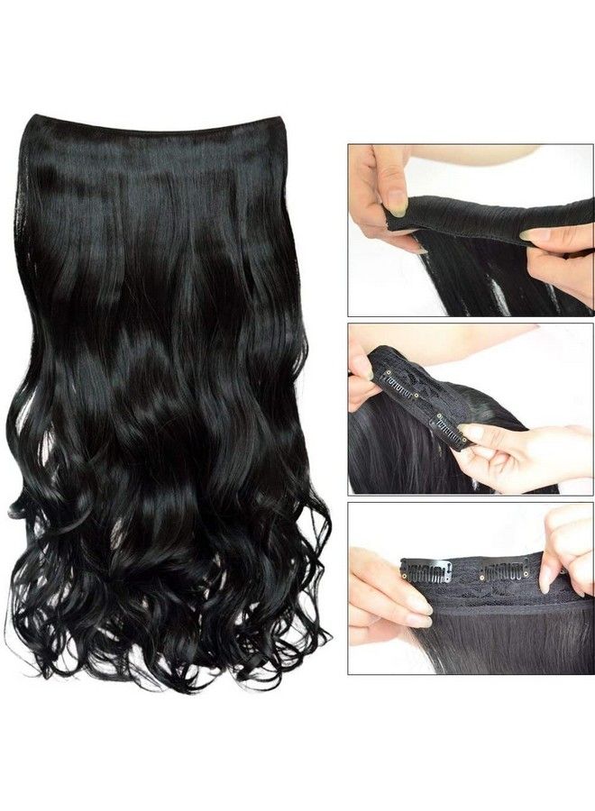 Akashkrishna Women's Natural Brown Curly/Wavy Hair Extensions For Women 5 Clip Natural hair Extensions - Image 5