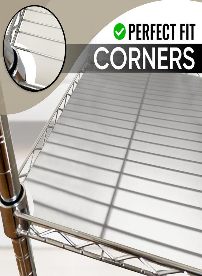 DUALSO Wire Shelf Liner Wire Rack Shelf Mat - Thick Wire Shelf Cover - Waterproof Plastic Shelf Liners, Metal Shelf Liner - Easy Use Wire Shelving Cover for Closet (Clear, 18" X 36" (Set of 4)) - Image 5