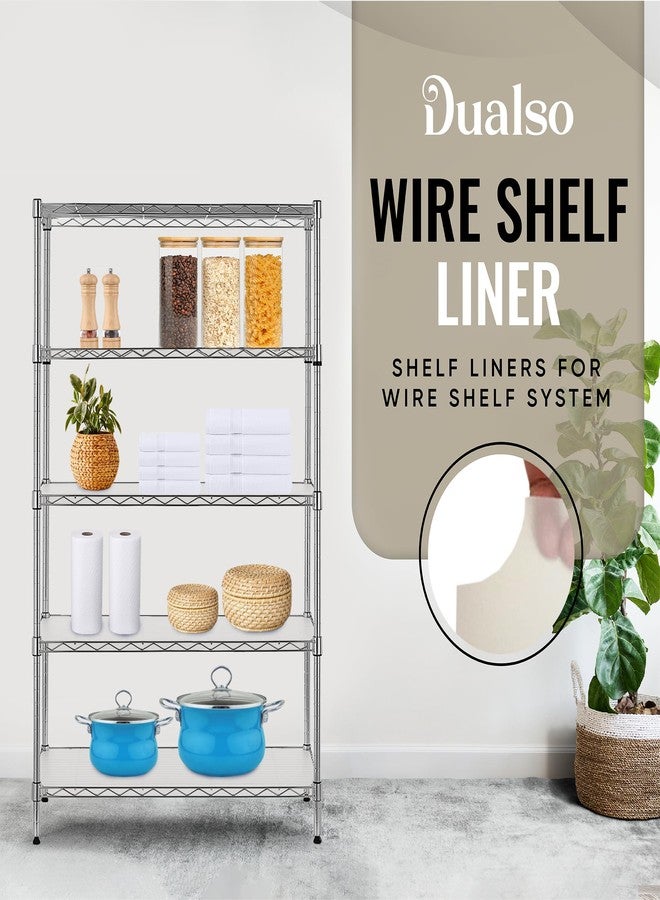 DUALSO Wire Shelf Liner Wire Rack Shelf Mat - Thick Wire Shelf Cover - Waterproof Plastic Shelf Liners, Metal Shelf Liner - Easy Use Wire Shelving Cover for Closet (Clear, 18" X 36" (Set of 4)) - Image 3