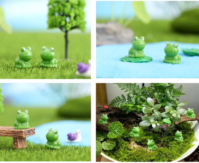 Jxpinet 200 Pcs Mini Frog Figurines Mini Resin Frogs for Fairy Home Garden Decorâ€¦ - Image 4