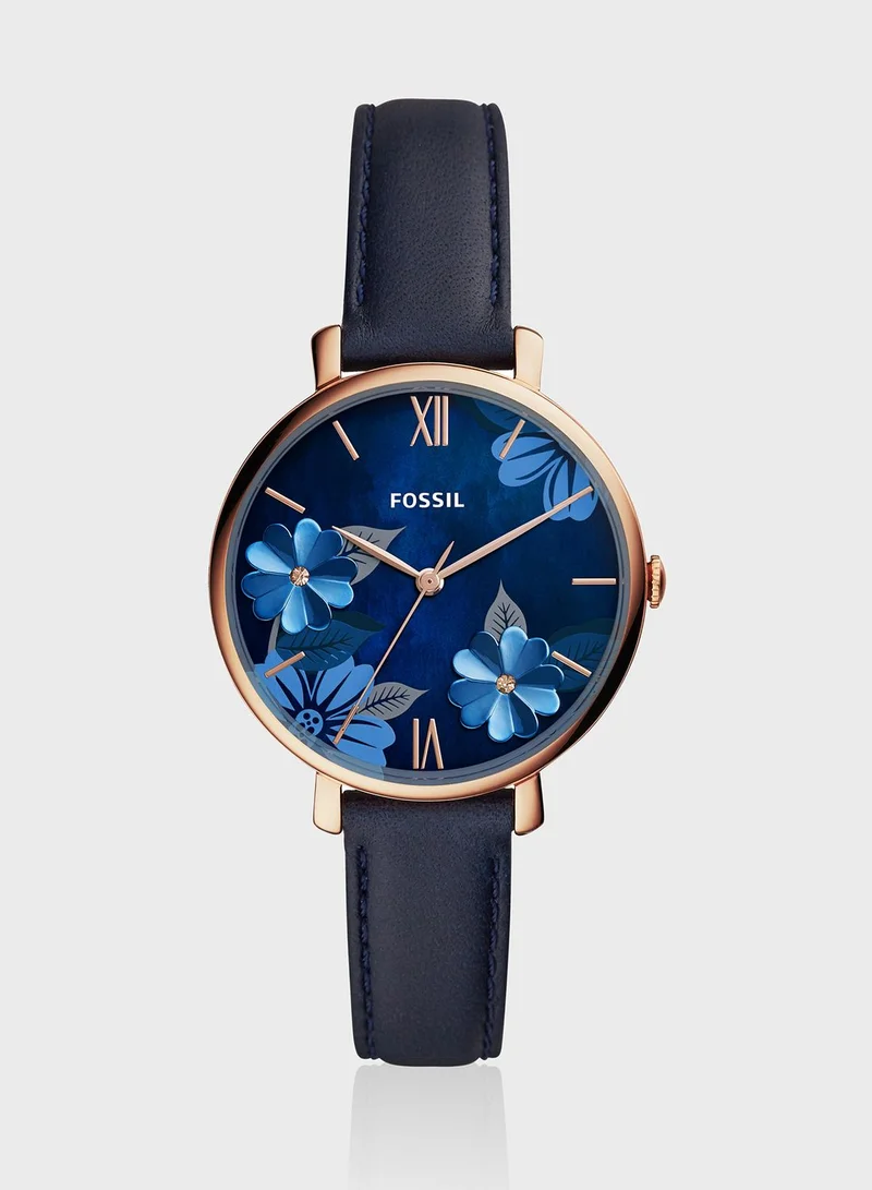 FOSSIL Es4673 Leather Strap Analog Watch