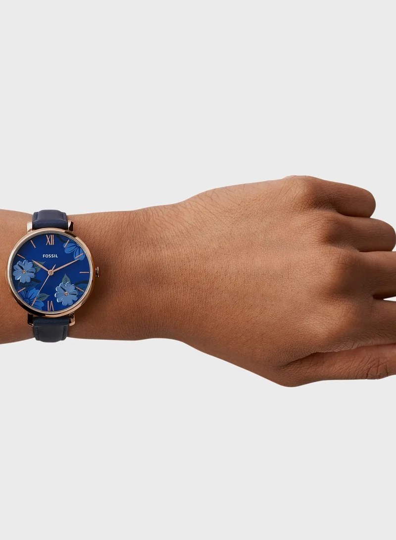 FOSSIL Es4673 Leather Strap Analog Watch
