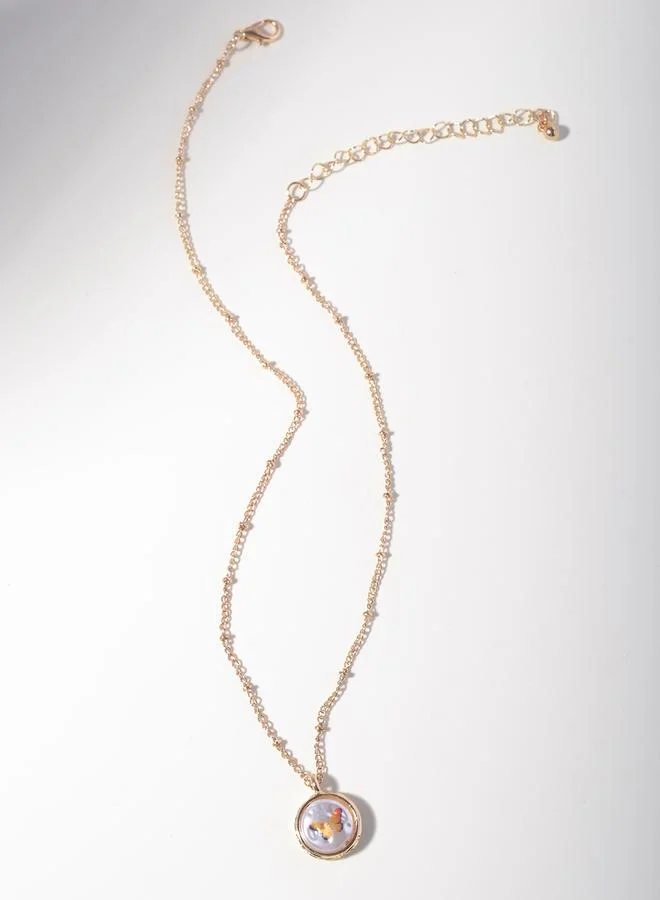تايك تو Butterfly Pendant Necklace